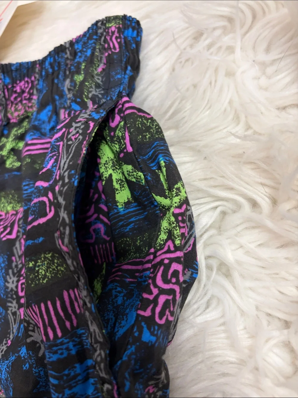 NWT vintage Speedo cotton baggy jogger pants 90’s Y2K multi abstract print S/M